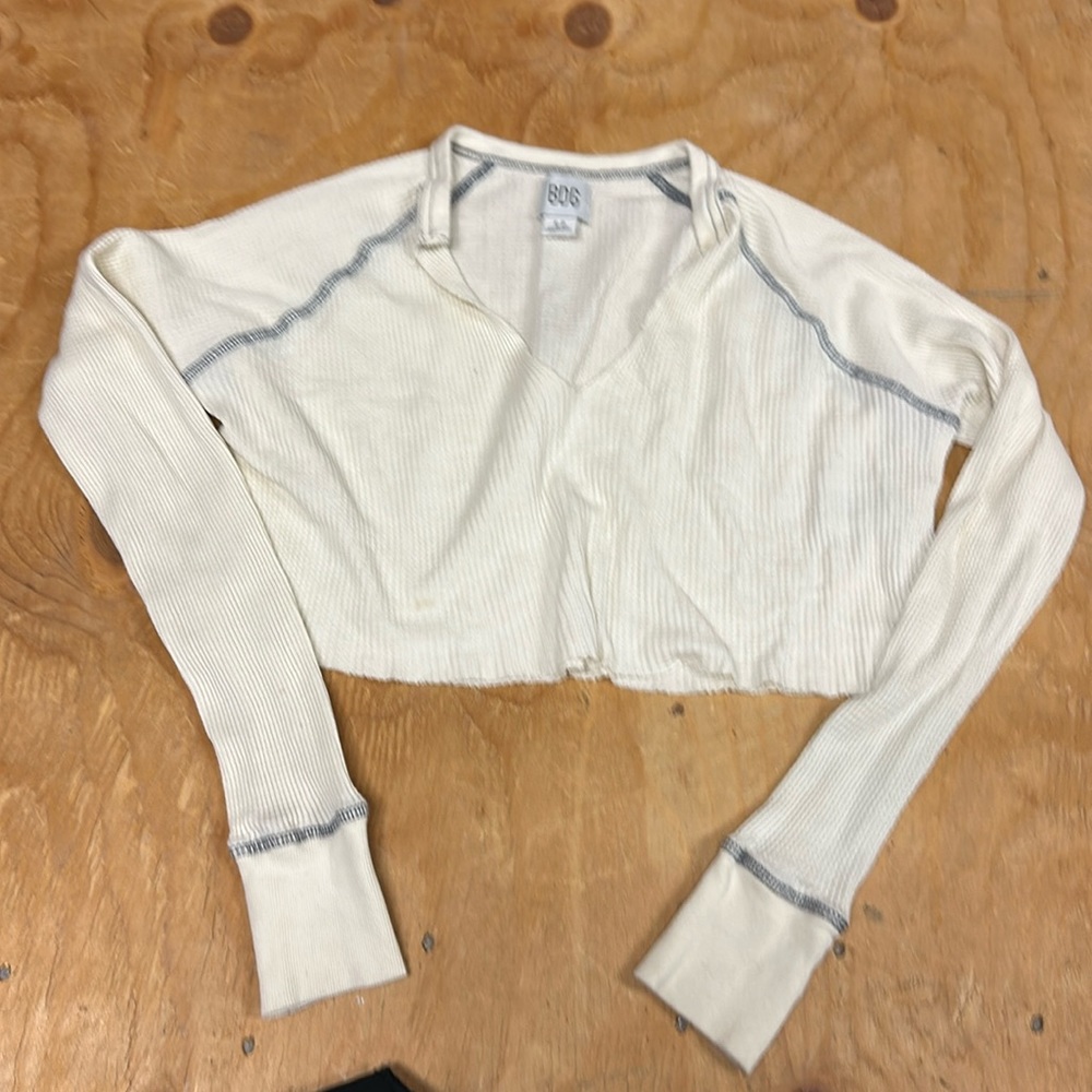 BDG From Urban Outfitters waffle crop long sleeve